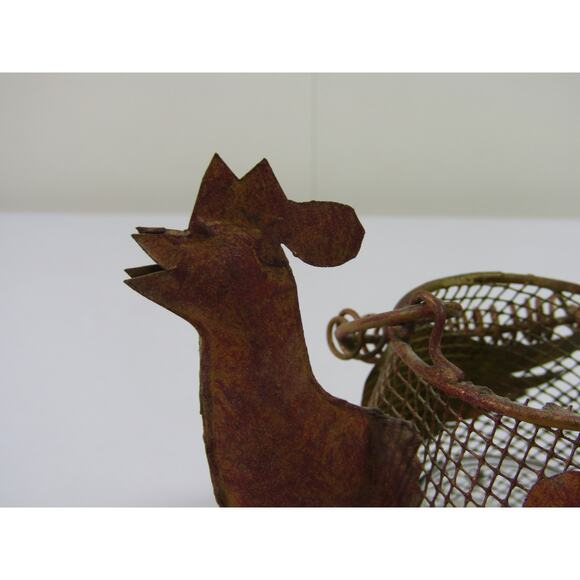 VTG Wire Mesh Rooster Candle Holder Rustic Folk Art Texture Farm Country - Picture 8 of 9